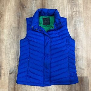 TALBOTS | Women's Blue Quilted‎ Snap Button Up Puffer Vest